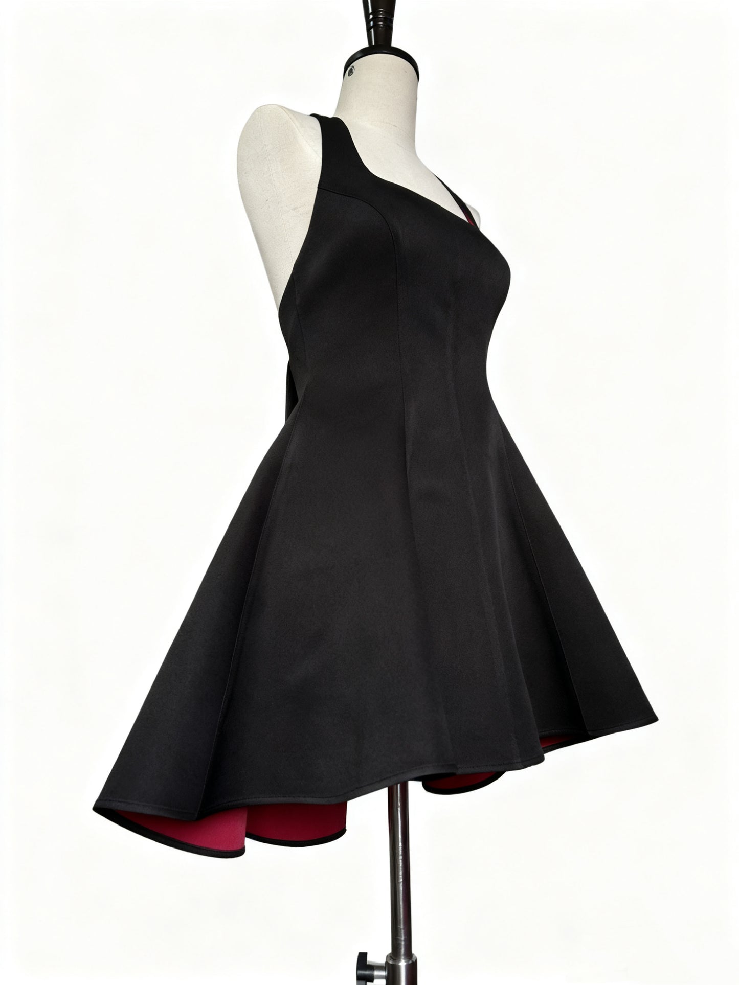 Delulu Bow-Tie Red-Bottom Mini Dress