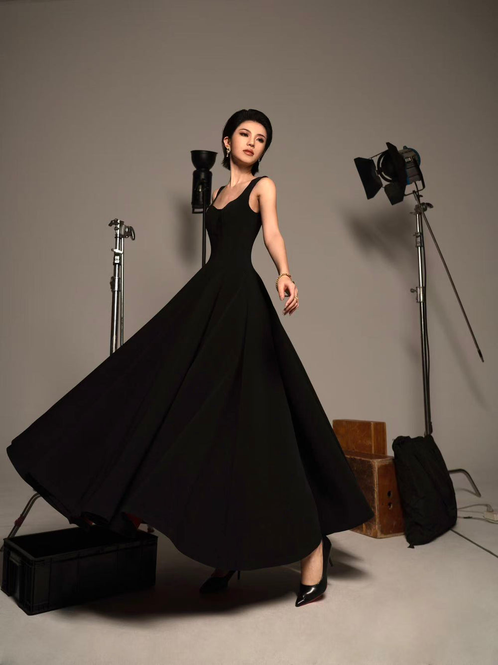 Delulu Signature Red-Bottom Dress — Grand A-Line Skirt (Copy)